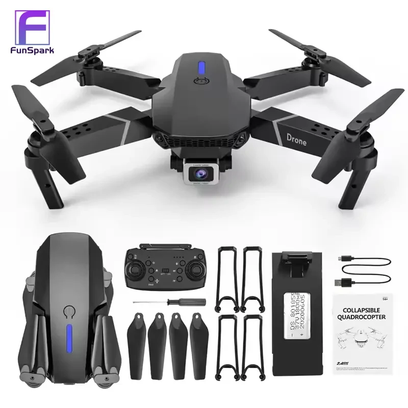 Dron de juguete e88 4K profesional Economico Cámara dual 4K Mini dron plegable e88 pro
