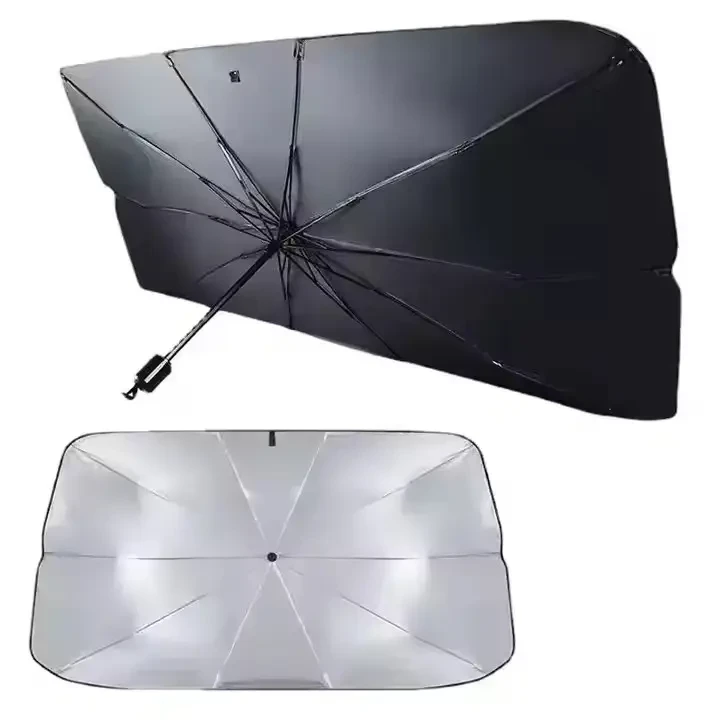 Parasol para Vehiculo, protector solar, protección frontal, aislamiento térmico, mango telescópico, cortina de sombreado